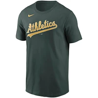 Men's Nike Green Athletics Team Wordmark T-Shirt