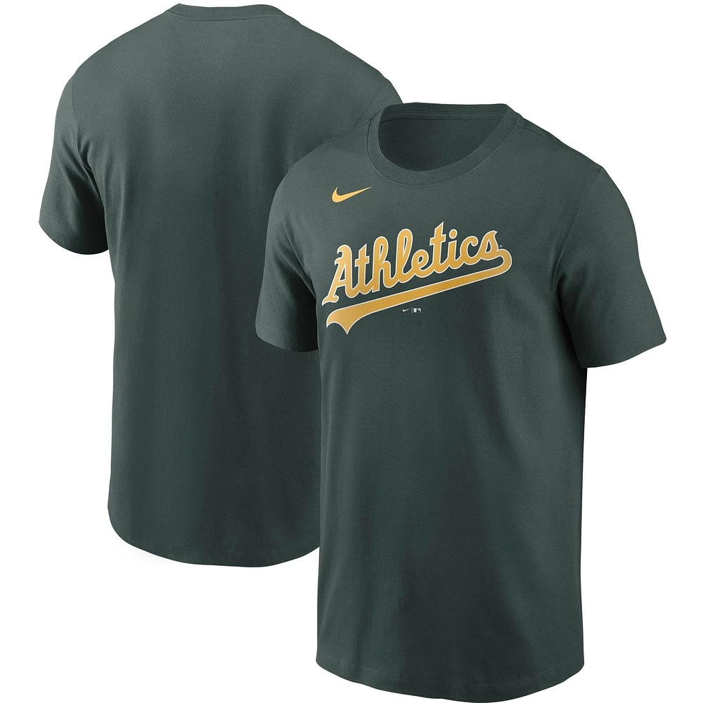 Men's Nike Green Athletics Team Wordmark T-Shirt