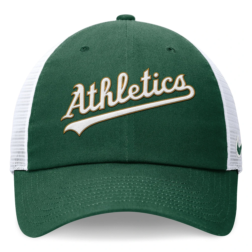 Men's Nike Green Athletics Wordmark Adjustable Trucker Hat