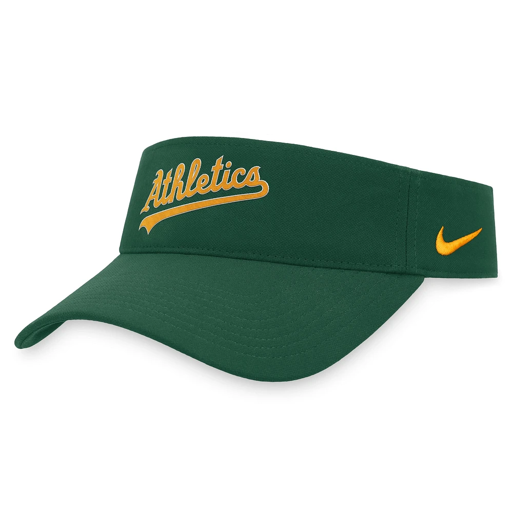 Men's Nike Green Athletics Wordmark Performance Adjustable Visor