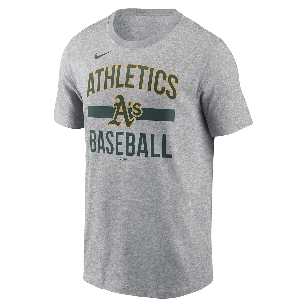 Men's Nike  Heather Gray Athletics Arched T-Shirt