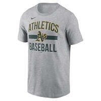 Men's Nike  Heather Gray Athletics Arched T-Shirt