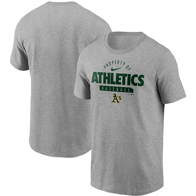 Men's Nike Heathered Gray Athletics Primetime Property Of Practice T-Shirt