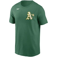 T-shirt Nike pour homme avec nom et numéro Reggie Jackson Athletics Collection Cooperstown Green