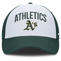 Casquette ajustable Nike Athletics Club Performance blanche/verte pour homme