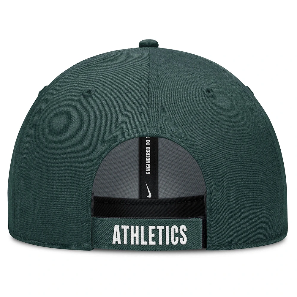 Casquette ajustable Nike Athletics Club Performance blanche/verte pour homme