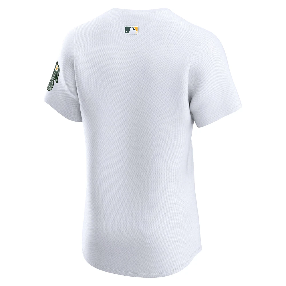 Maillot d'athlétisme Nike blanc à domicile Elite pour homme