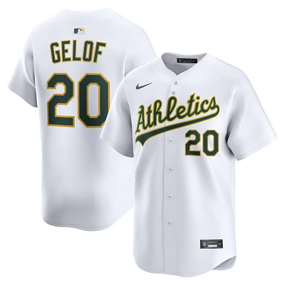 Men's Nike Zack Gelof White Athletics Home Limited Player Jersey