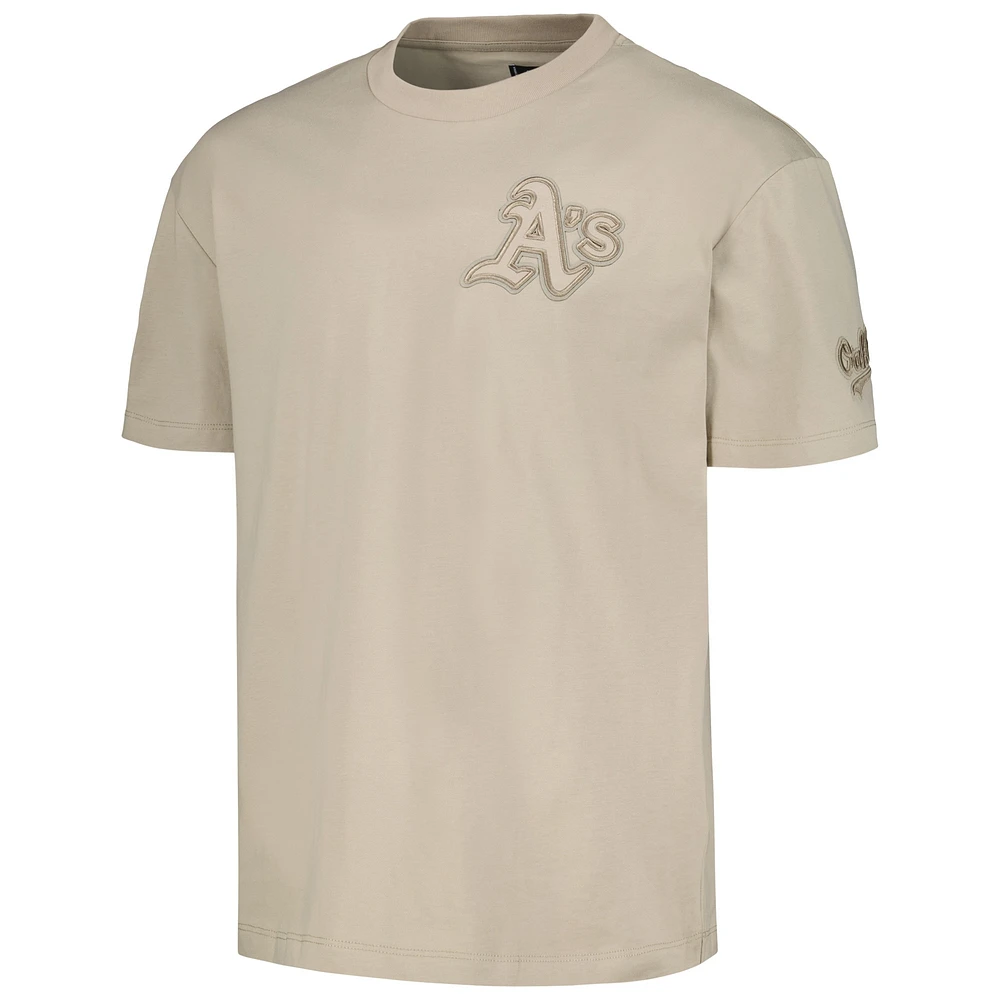 T-shirt d'athlétisme neutre à épaules tombantes Pro Standard pour homme, couleur crème