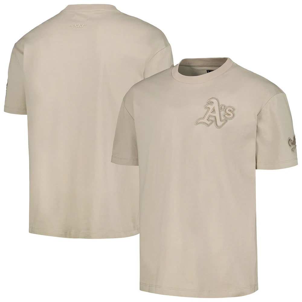 T-shirt d'athlétisme neutre à épaules tombantes Pro Standard pour homme, couleur crème