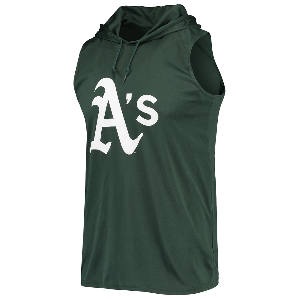 Sweat à capuche sans manches Stitches Green Athletics pour hommes