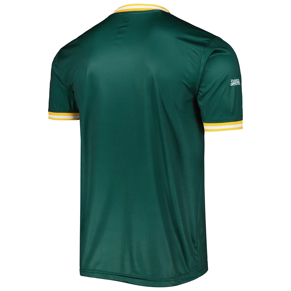 Maillot d'équipe pour homme Stitches Kelly Green Athletics Cooperstown Collection