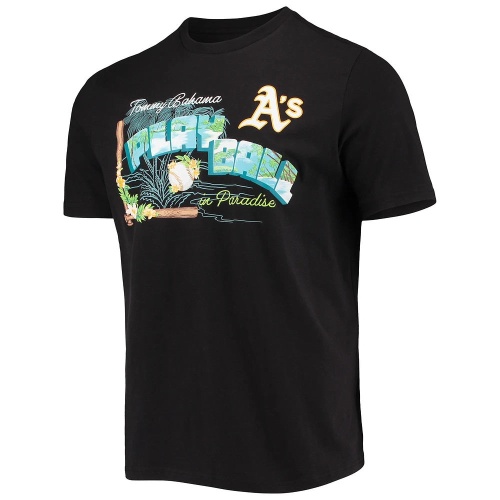 Men's Tommy Bahama Black Athletics Play Ball T-Shirt