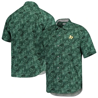 Chemise boutonnée en soie Jungle Shade Green Athletics de Tommy Bahama pour homme