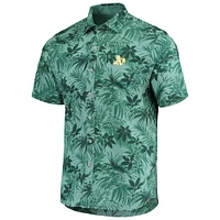 Men's Tommy Bahama Green Athletics Sport Reign Forest Fronds Button-Up Shirt