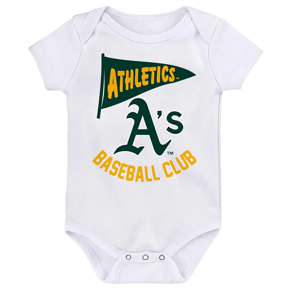 Newborn & Infant Athletics 3-Pack Fan Pennant Bodysuit Set