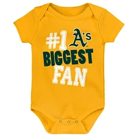 Newborn & Infant Athletics 3-Pack Fan Pennant Bodysuit Set