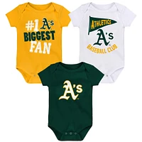 Newborn & Infant Athletics 3-Pack Fan Pennant Bodysuit Set