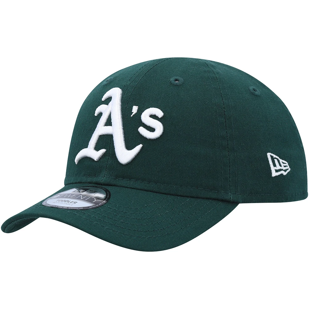 Toddler New Era Green Athletics Team 9TWENTY Adjustable Hat