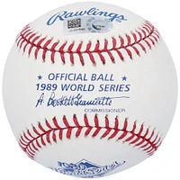 Logo de la Série mondiale 1989 autographié par Tony La Russa Athletics avec l'inscription « 89 WS Champs »