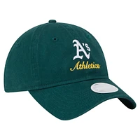 Women's New Era  Dark Green Athletics Preppy Team 9TWENTY Adjustable Hat