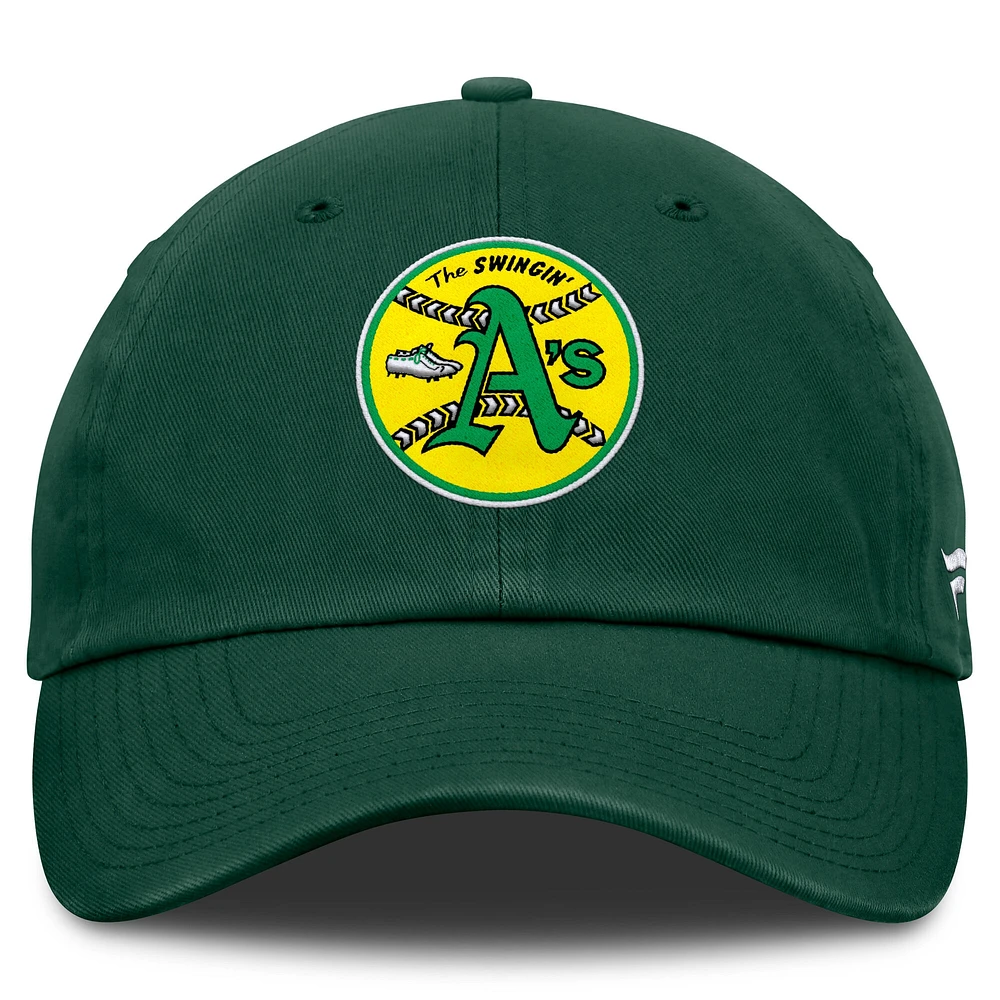 Women's Fanatics Green Athletics Core Cooperstown Collection Adjustable Hat