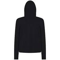 Women's Levelwear Black Athletics Accolade Sweet Express Cropped Tri-Blend Pullover Hoodie