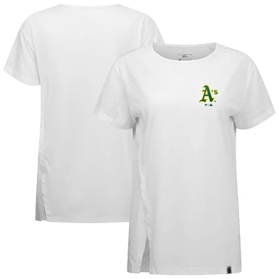 Women's Levelwear White Athletics Cooperstown Collection Influx Core Logo T-Shirt
