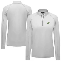 Women's Levelwear White Athletics Kinetic Insignia 2.0 Raglan Quarter-Zip Top