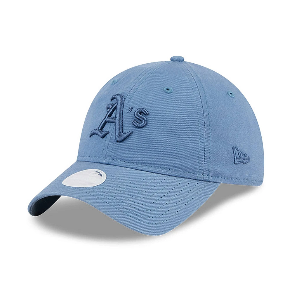 Casquette ajustable New Era Athletics Faded Blue 9TWENTY pour femme