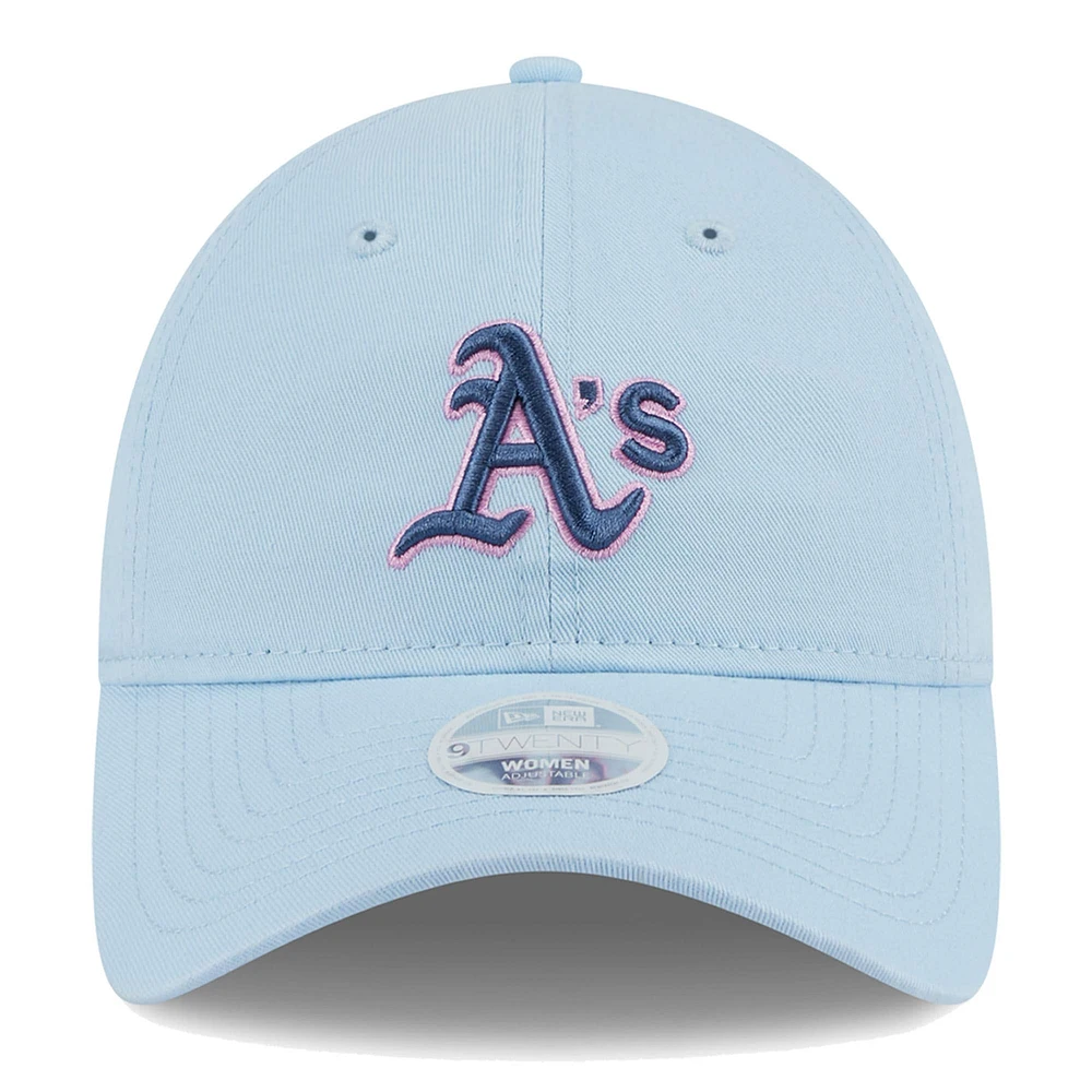 Casquette ajustable New Era Athletics Multi Light Blue 9TWENTY pour femme