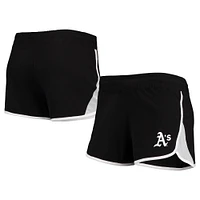 Women's New Era Black Athletics Stretch French Terry Shorts