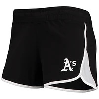 Women's New Era Black Athletics Stretch French Terry Shorts