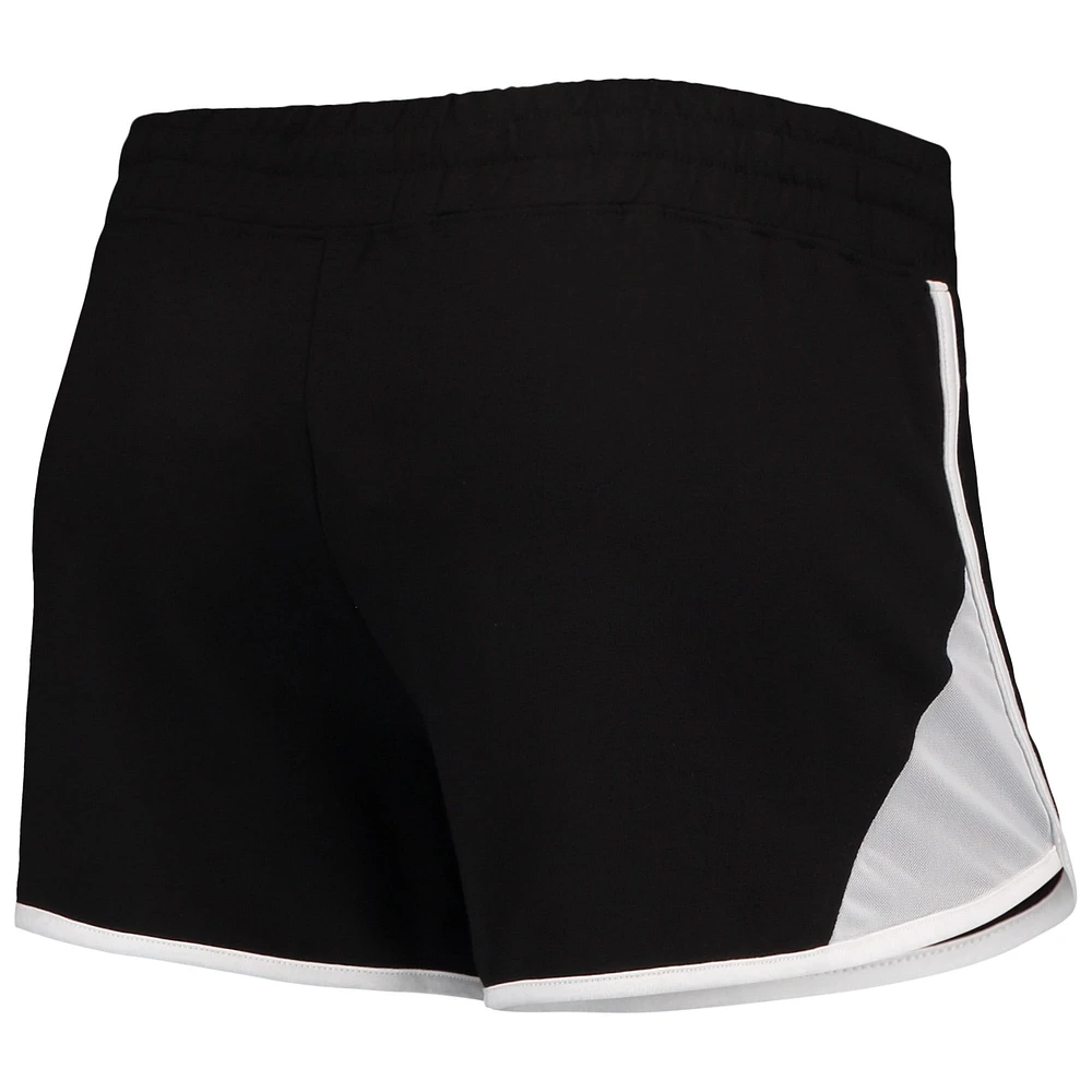 Women's New Era Black Athletics Stretch French Terry Shorts