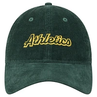 Casquette ajustable en velours côtelé 9TWENTY Athletics Green New Era pour femme