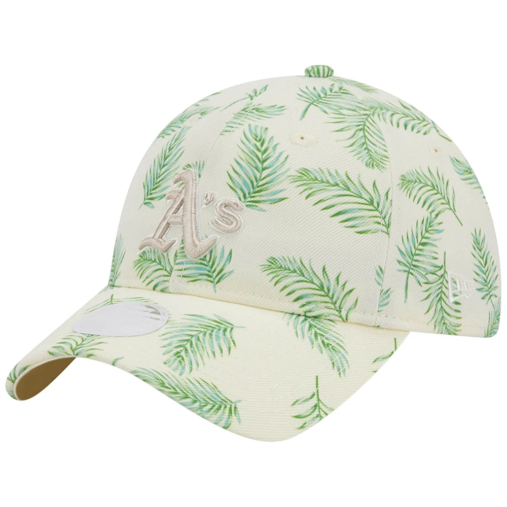 Women's New Era White Athletics Palms 9TWENTY Adjustable Hat