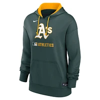 Women's Nike Green Athletics Authentic Collection Performance Pullover Hoodie