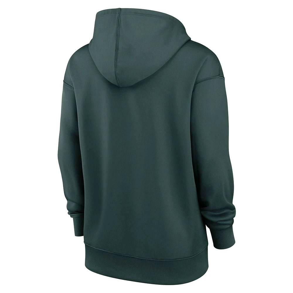 Women's Nike Green Athletics Authentic Collection Performance Pullover Hoodie