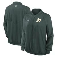 Women's Nike Green Athletics Authentic Collection Team Raglan Performance Full-Zip Jacket