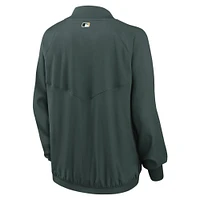 Veste zippée intégrale Nike Green Athletics Authentic Collection Team Raglan Performance pour femme