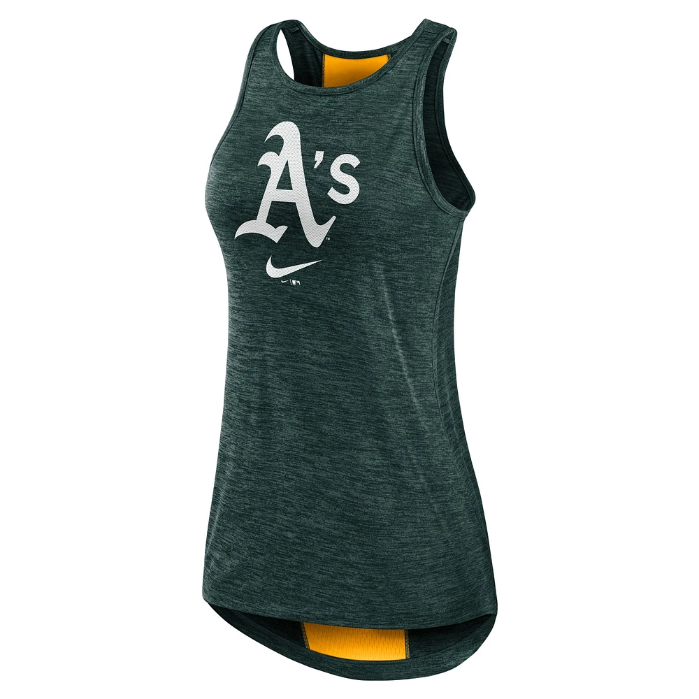 Women's Nike Green Athletics Right Mix High Neck Tank Top