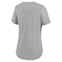 T-shirt Nike Athletics Touch Tri-Blend gris chiné pour femme