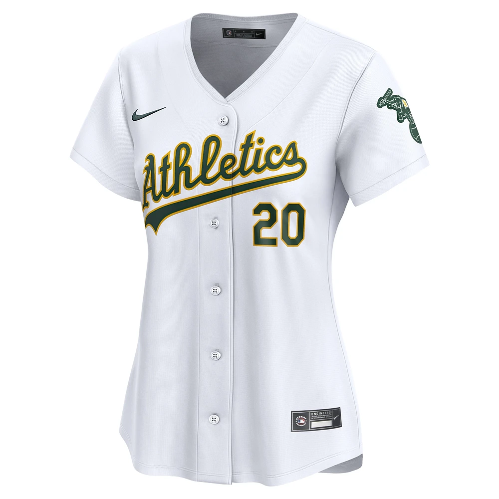 Women's Nike Zack Gelof White Athletics Home Limited Player Jersey