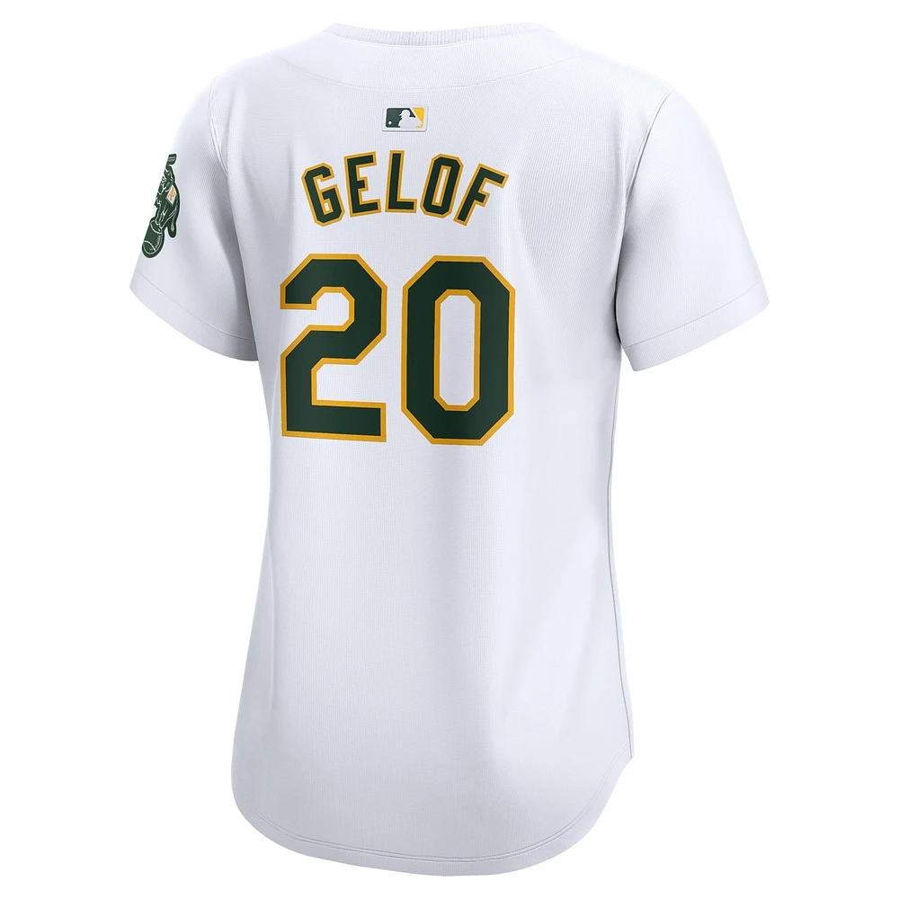 Women's Nike Zack Gelof White Athletics Home Limited Player Jersey