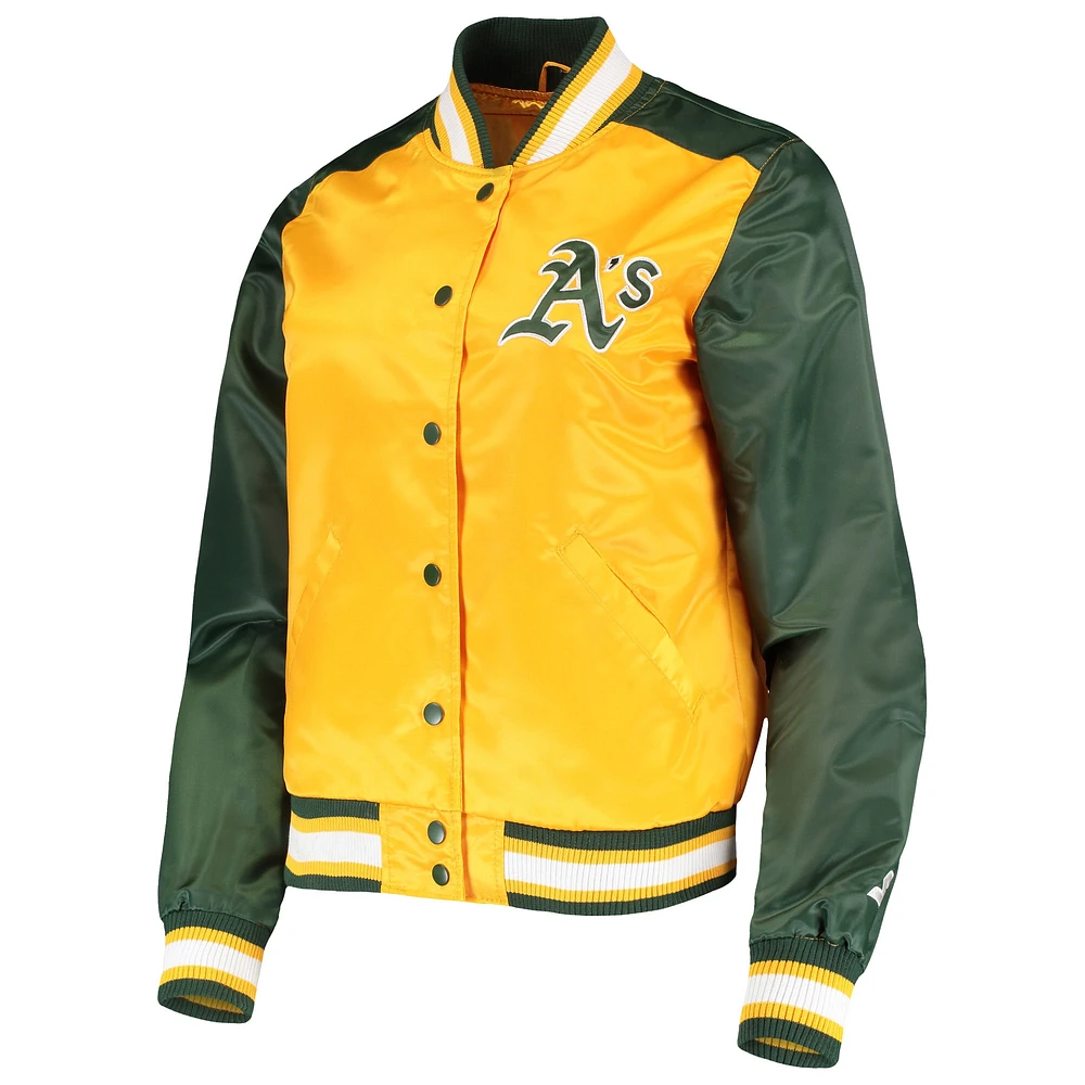 Women's Starter Gold Athletics The Legend Full-Snap Jacket