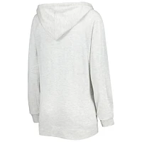 Women's Touch Heather Gray Athletics Pre-Game Raglan Pullover Hoodie