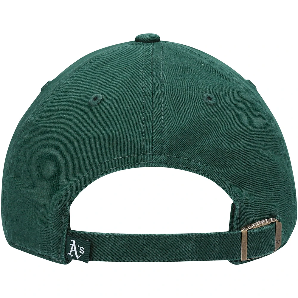 Youth '47 Green Athletics Team Logo Clean Up Adjustable Hat