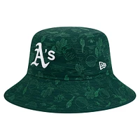 Bob vert foncé New Era Athletics 2025 Spring Training All Over Print pour jeunes