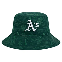 Bob vert foncé New Era Athletics 2025 Spring Training All Over Print pour jeunes
