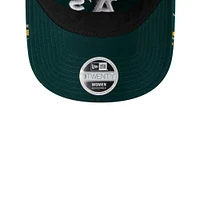 Casquette ajustable Bloom 9TWENTY Athletics verte New Era pour jeunes